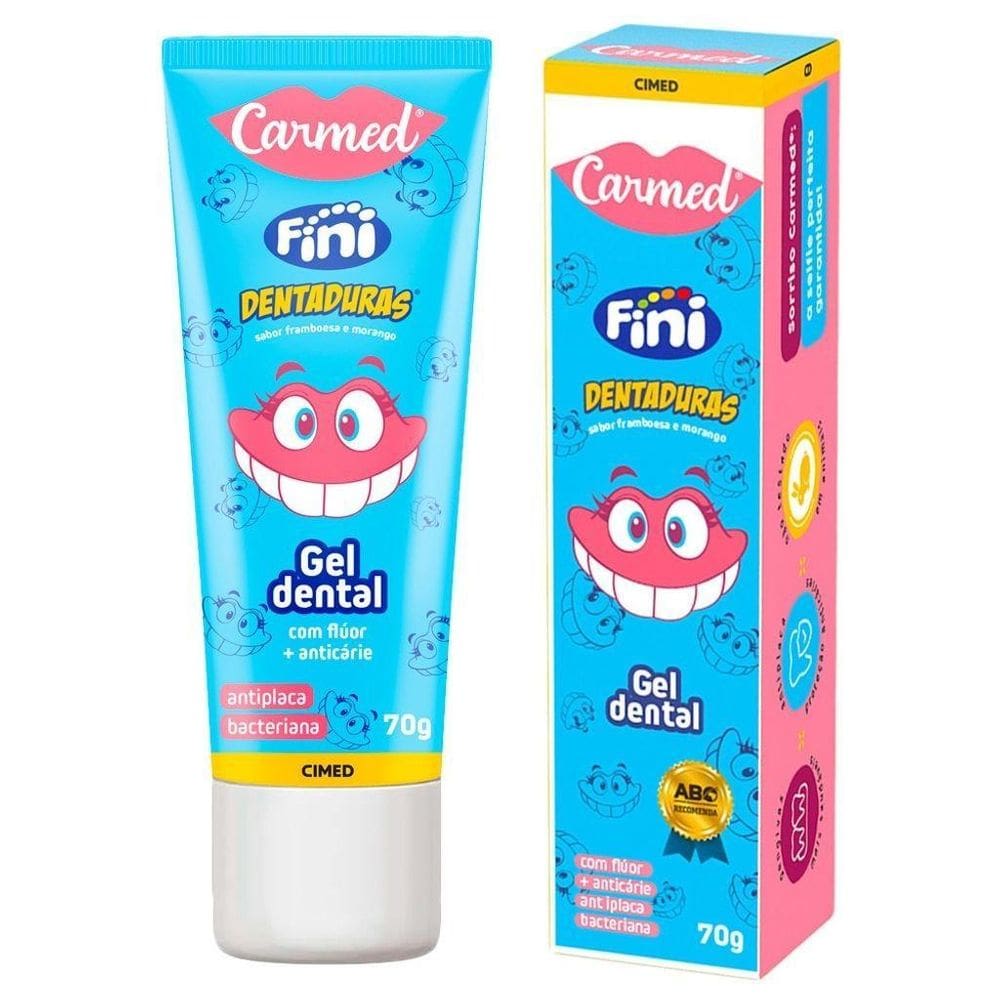 Gel Dental Carmed Fini Dentaduras Com Flúor 70G