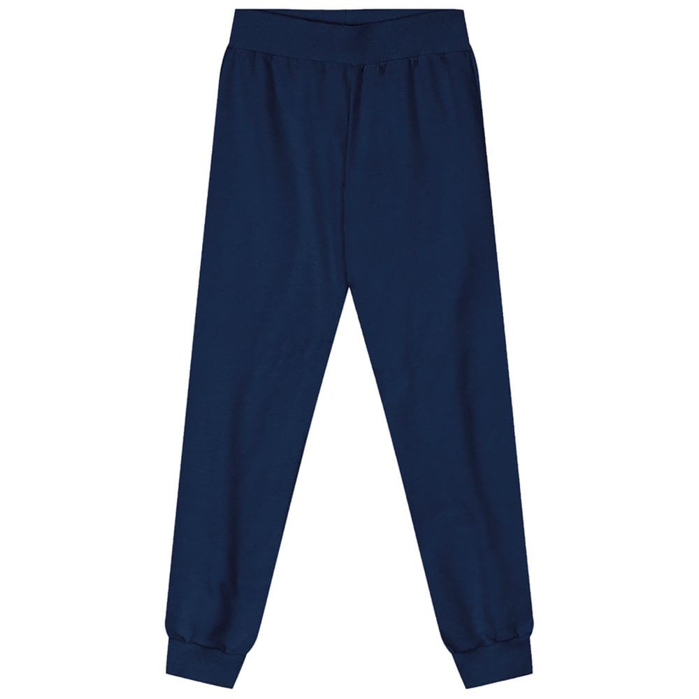 Calça jogger infantil menina em moletinho Brandili Azul