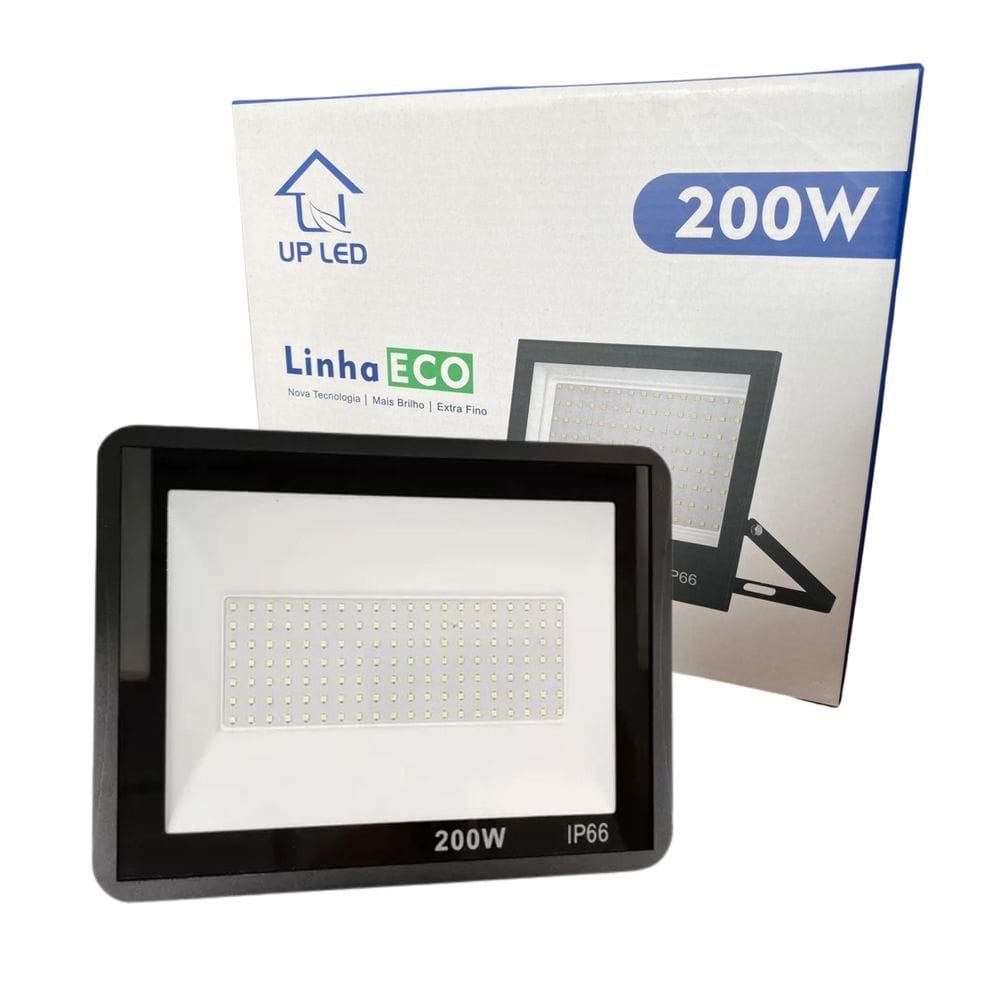 Refletor Eco Externo Led Smd Ip66 200W Branco 6500K Bivolt