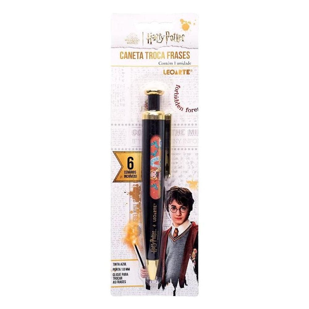 Caneta Esferográfica Harry Potter Troca Frases 97184PT 1.0mm - Leo&Leo