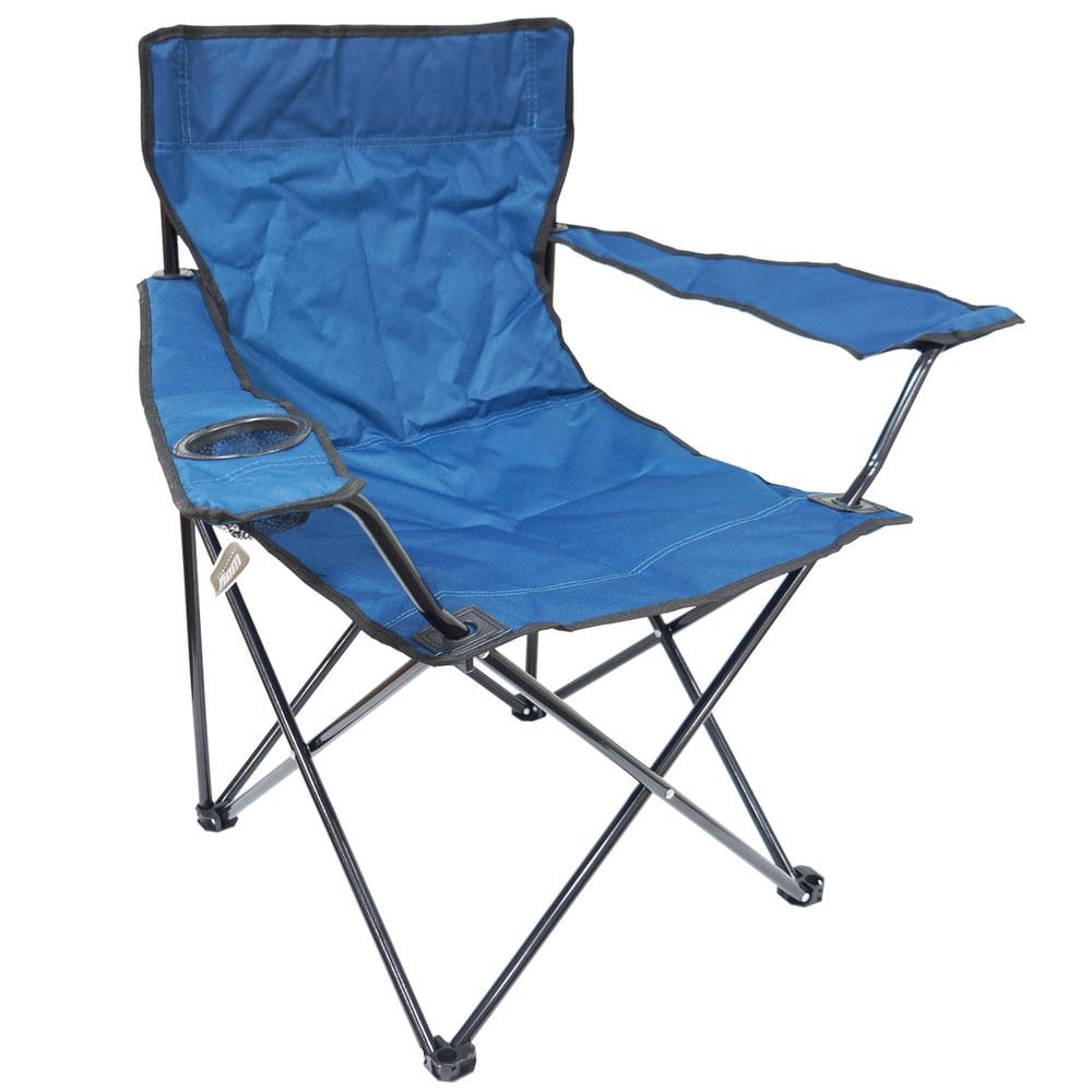 Cadeira Banco Banqueta Pesca Camping Praia com Apoio de Braço e Porta Copos Importway IWCDC