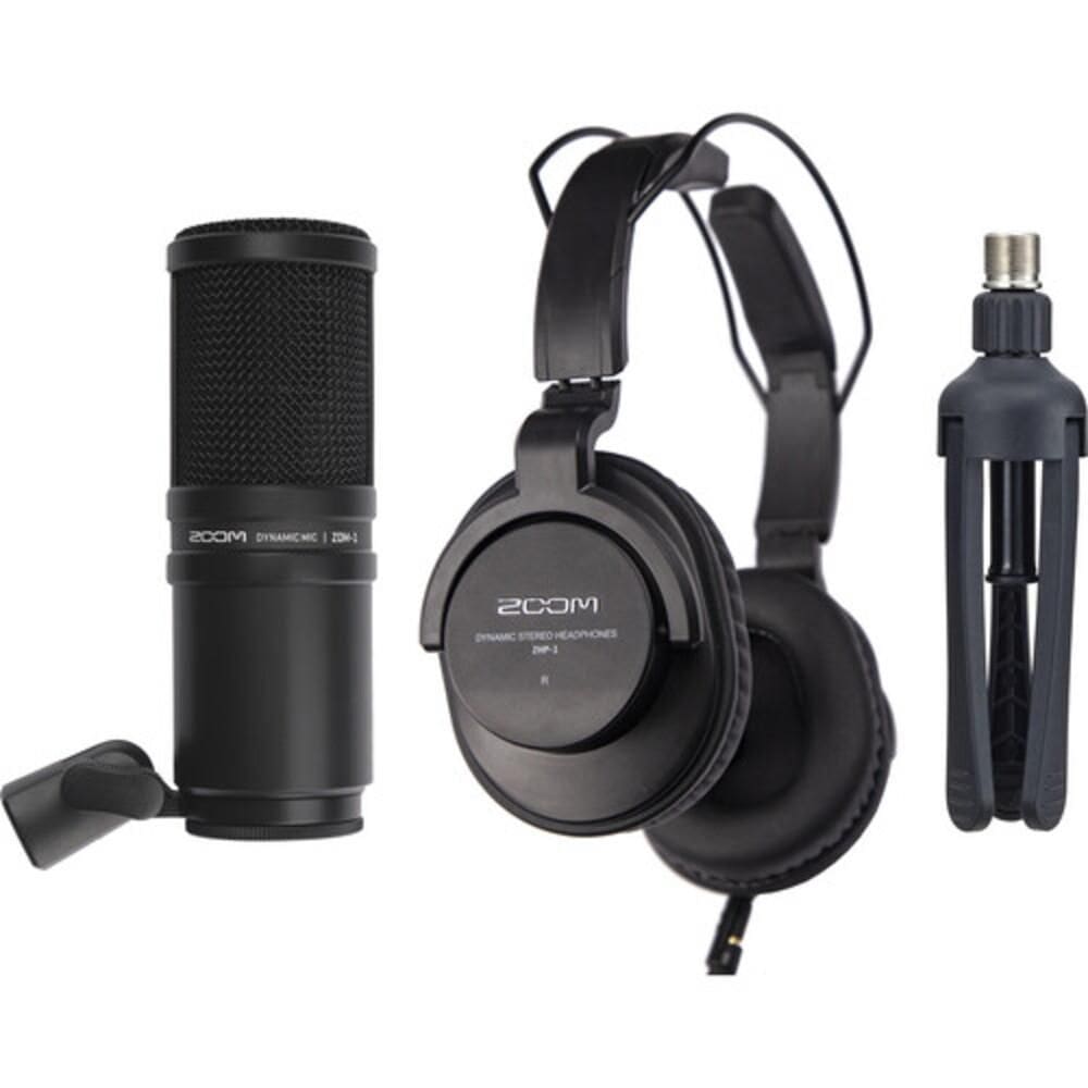 Kit Podcast Zoom Zdm-1 Pmp Microfone, Fone, Windscreen