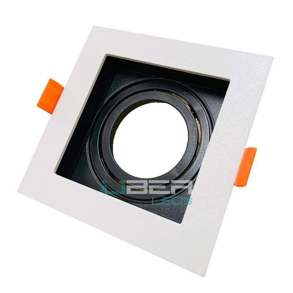 Spot Embutir Recuado Dicroica Abs Branco / Preto - Skylight