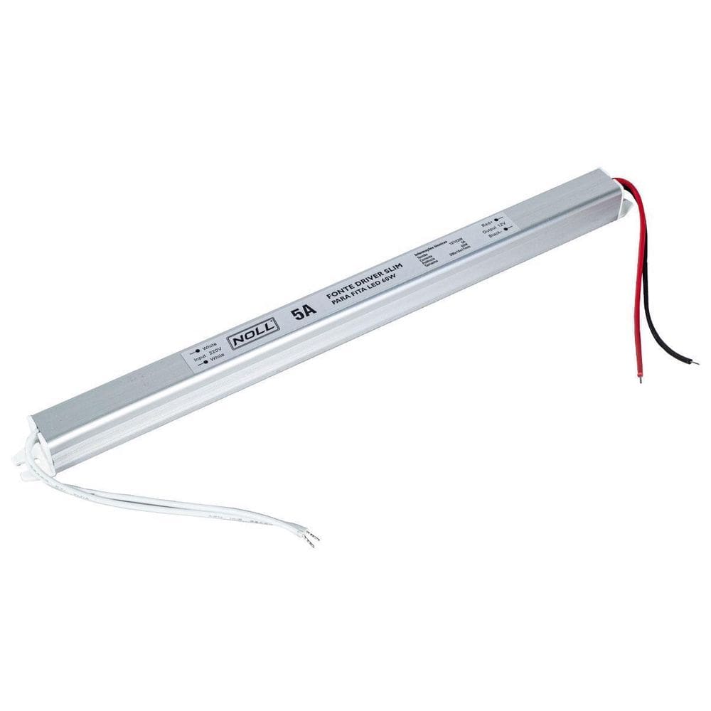 Fonte Driver Slim Para Fita Led 60W 5A 522,0008 - Noll Led