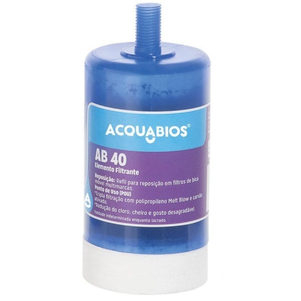 Refil Ab 40 Rosca Curta Acquabios Compatível Os Modelos: