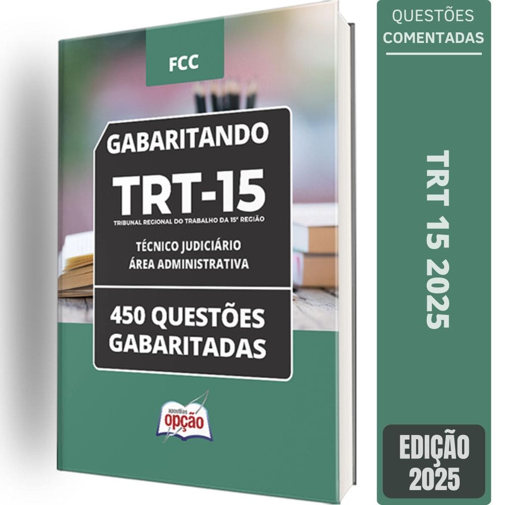 Caderno Trt 15 2025 Técnico Judiciário Área Administrativa