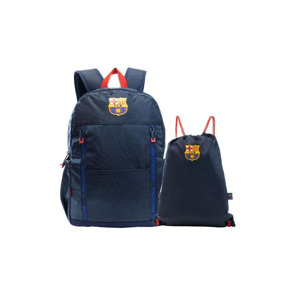 Kit Mochila De Costas + Bolsa Saco Barcelona Oficial