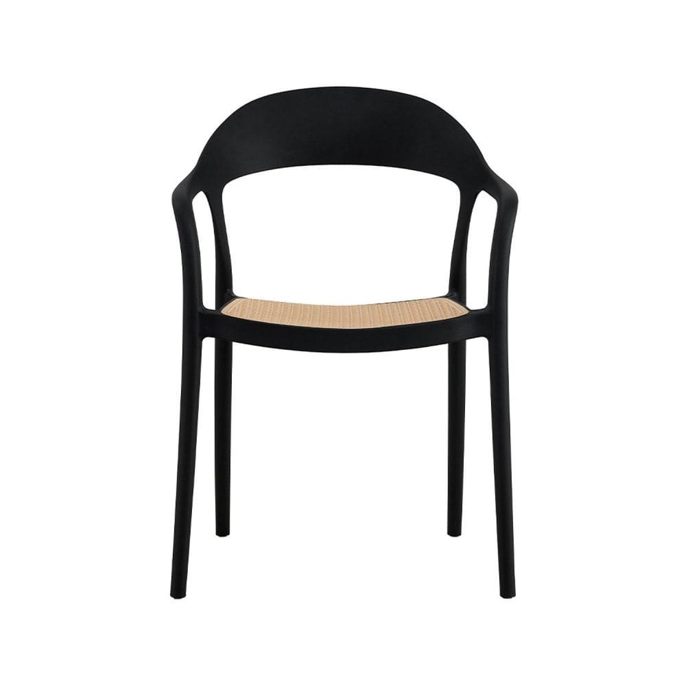 Cadeira para Cozinha com Braço Lia Preto/Caramelo