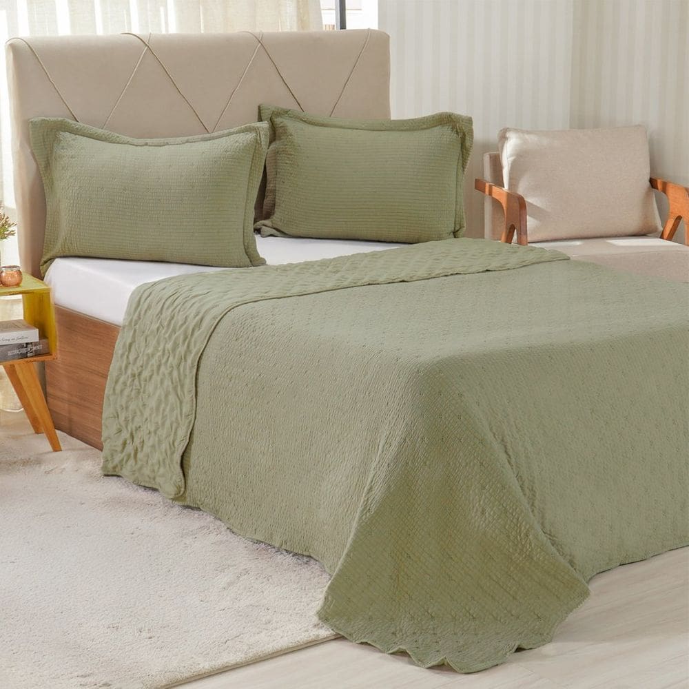 Kit Colcha Queen Santorini New 240x260cm