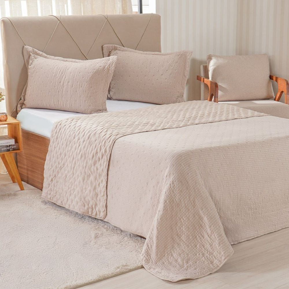 Kit Colcha Queen Santorini New 240x260cm
