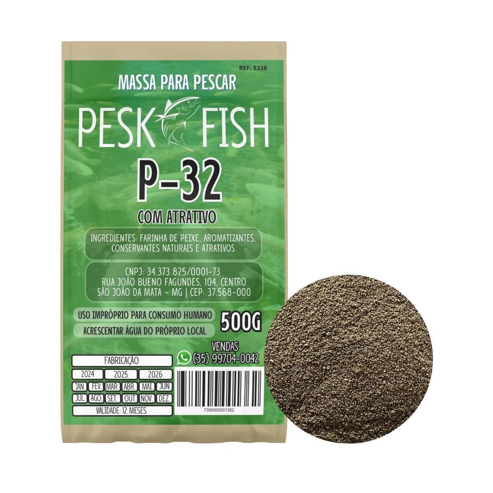 Massa De Pesca P-32 500G Pesk Fish (7380000001362)