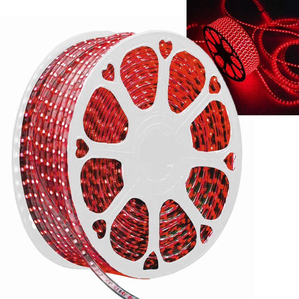 Rolo Fita Led Vermelho 100 Metros Dupla Face Iluminaçao Decorativa Comercial Residencial