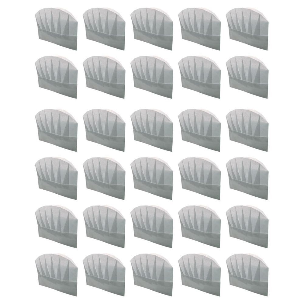 Kit 30 Chapéu Chef Tok Tnt Plissado Cozinheiro Profissional