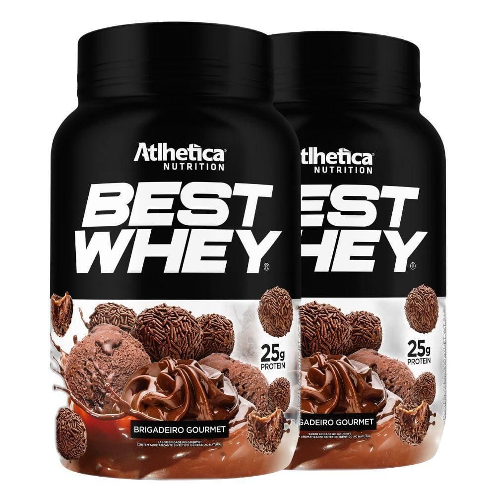 2 Best Whey Protein Isolado Hidro Brigadeiro 900G Atlhetica