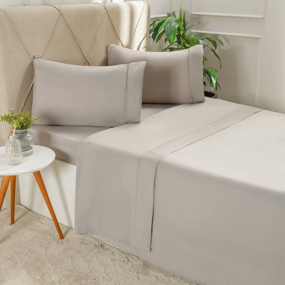 Jogo de Cama Solteiro Serenitá 3 Pçs Bordado Festonê 88x188x30cm