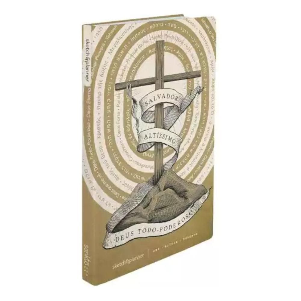 Sketch&Planner Caderno-Agenda - Os Nomes de Deus - Cruz - Ore, Estude, Desenhe