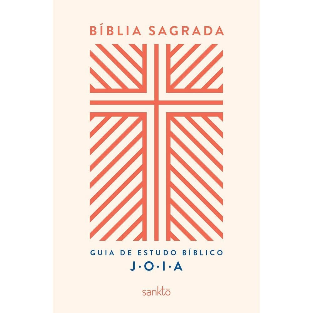 Bíblia NVT Com Guia de Estudo Bíblico J.O.I.A. - Capa Creme