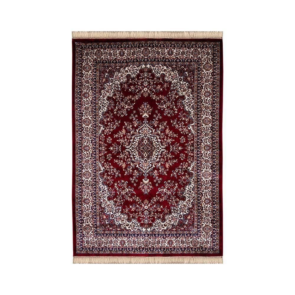 Tapete Para Sala Belga Bruxelas 3 Vermelho 1,00x1,40m
