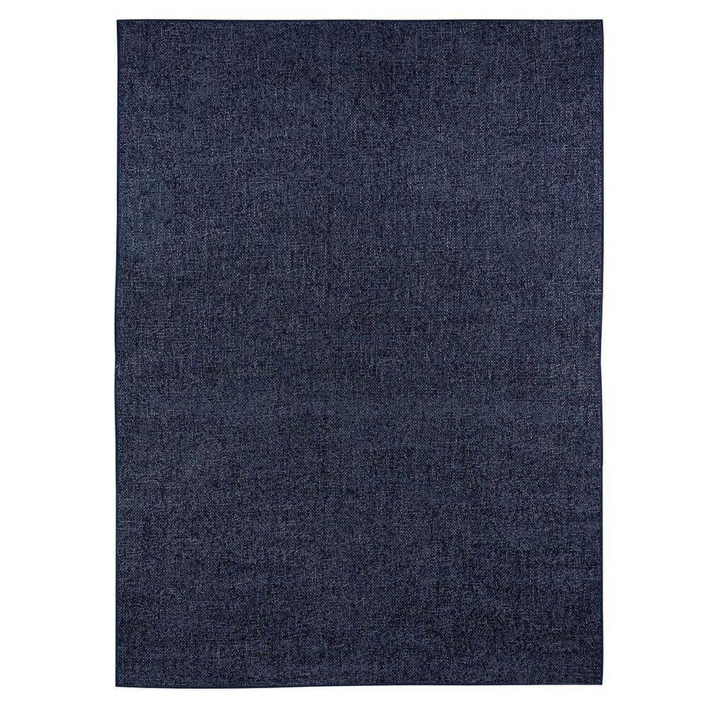 Tapete Sala Antiderrapante Linen 04 Azul 1,40x2,00m