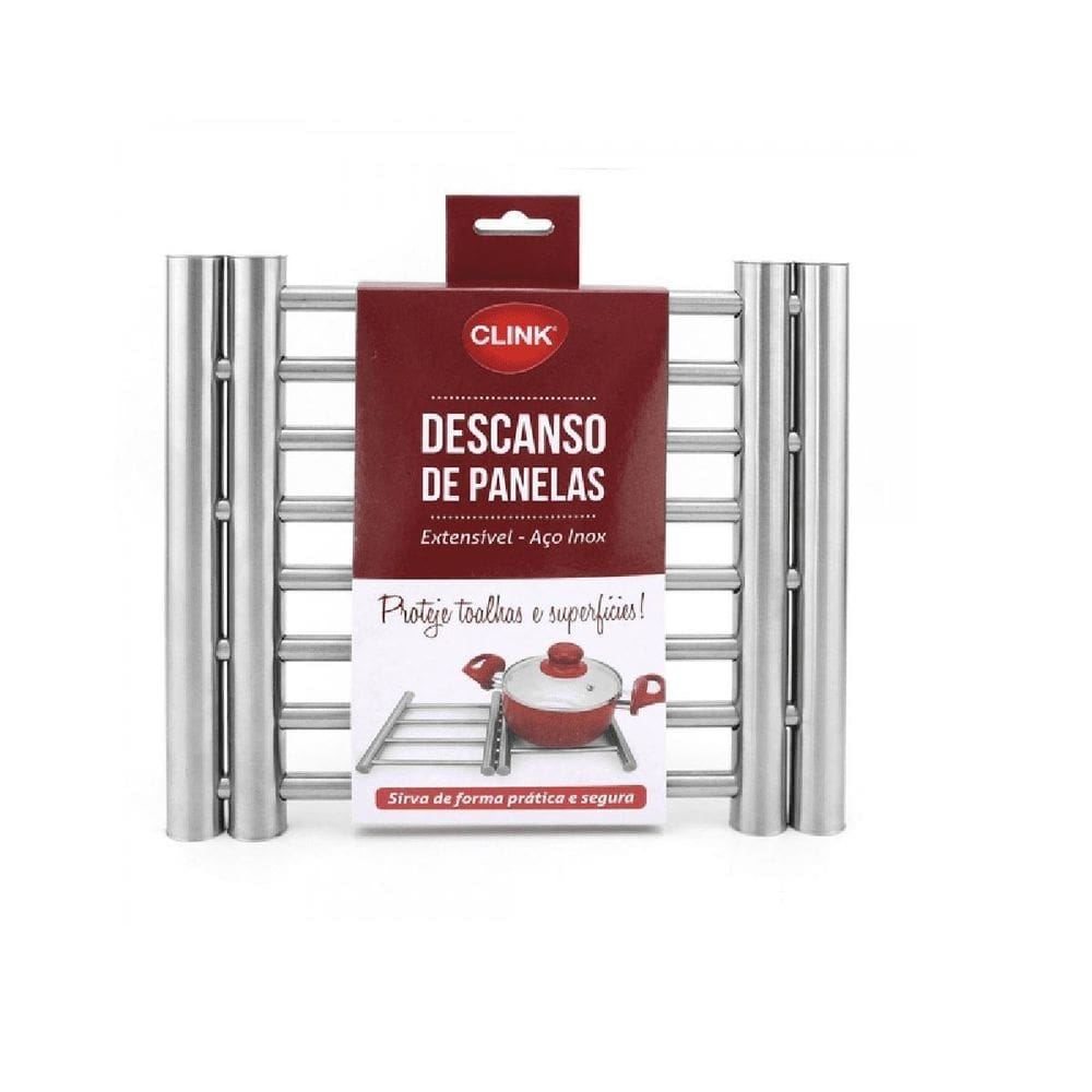 Descanso De Panelas Em Aço Inox Regulável Suporte