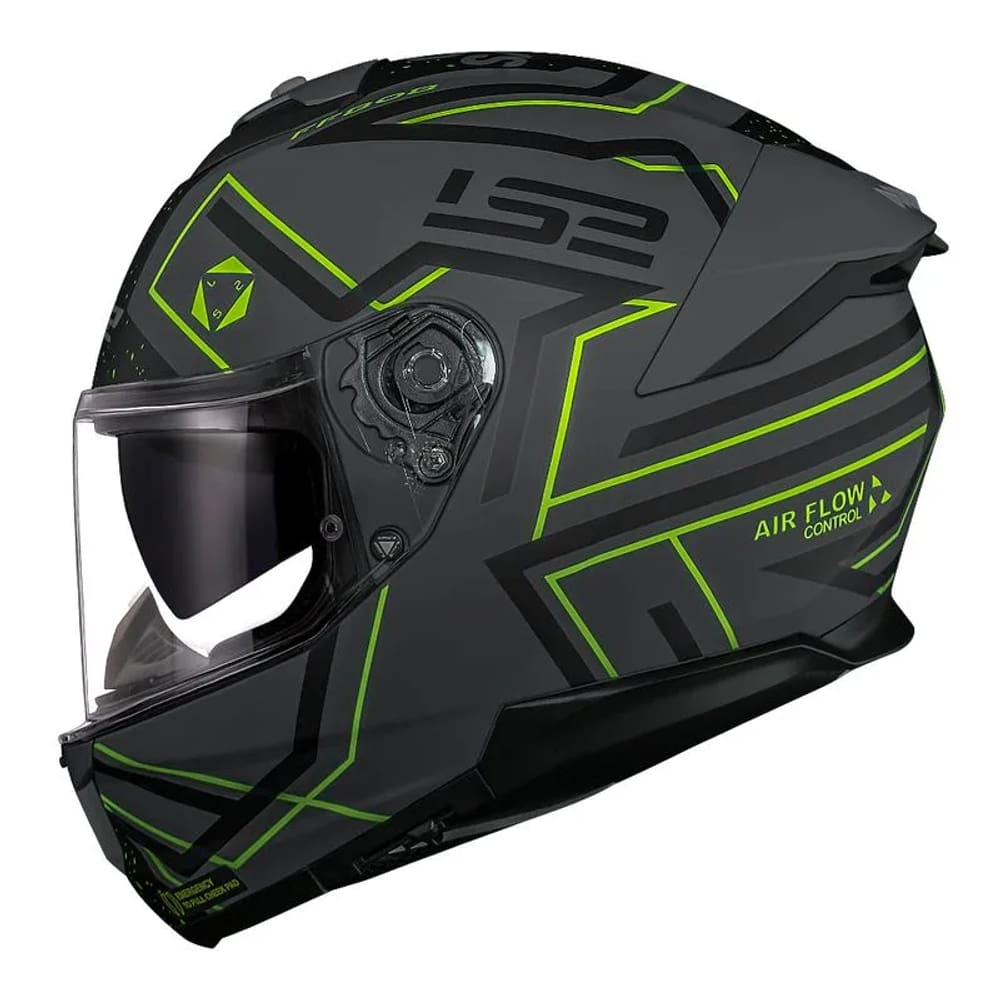 Capacete LS2 FF808 Stream II Maze Preto e Cinza