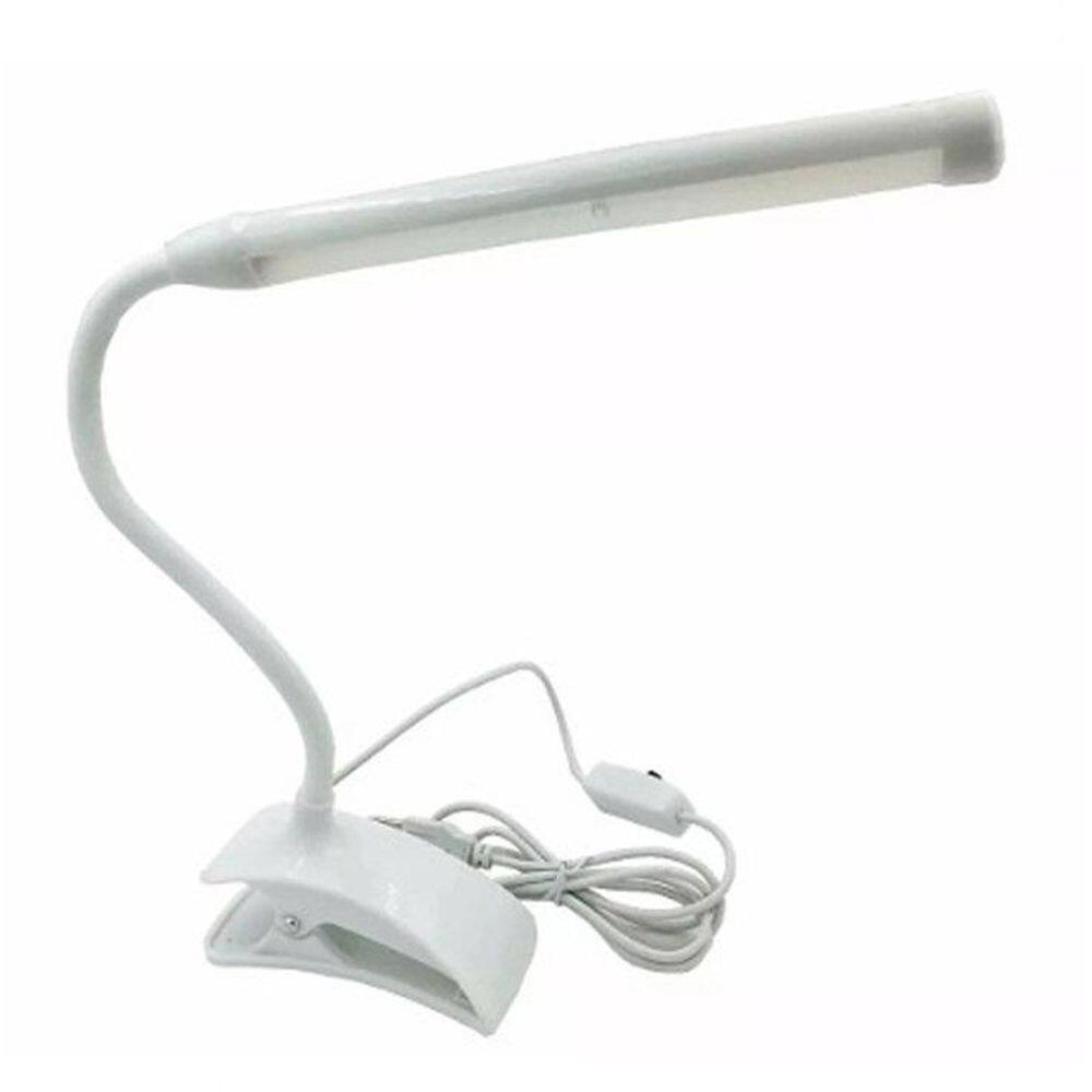 Luminaria De Led Flexivel De Mesa Com Clip E Cabo Usb