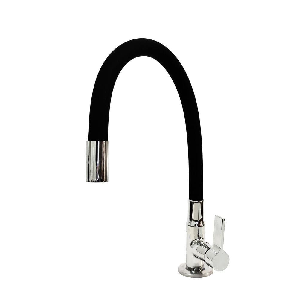 Torneira Cozinha Mesa Gourmet Preta Flexível 1/4 Volta C70