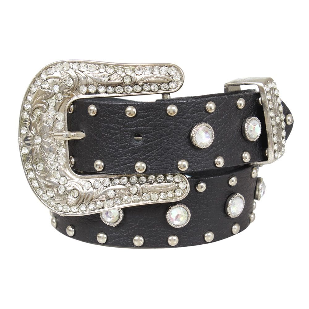 Cinto Infantil com Strass Preto Cow Way 36779