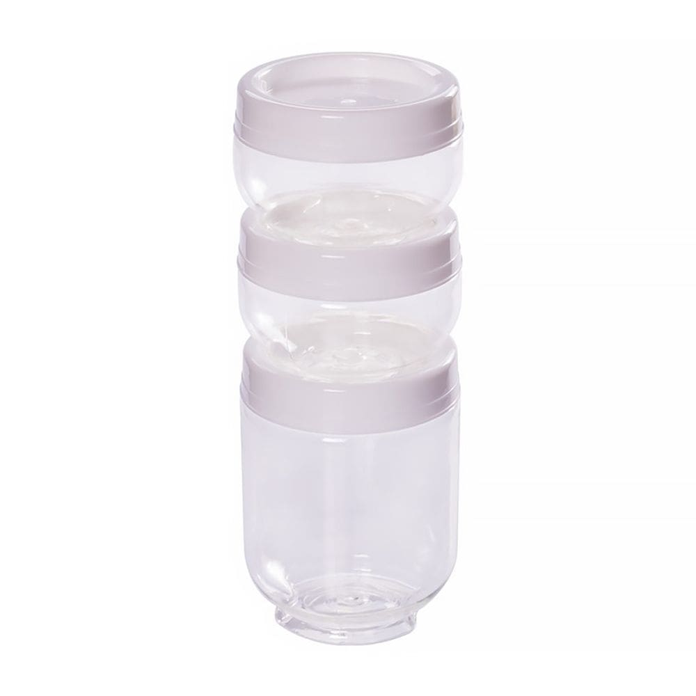 Conjunto 3 Potes Porta Tempero Condimento Gire e Trave Branco 9099 - Plasútil