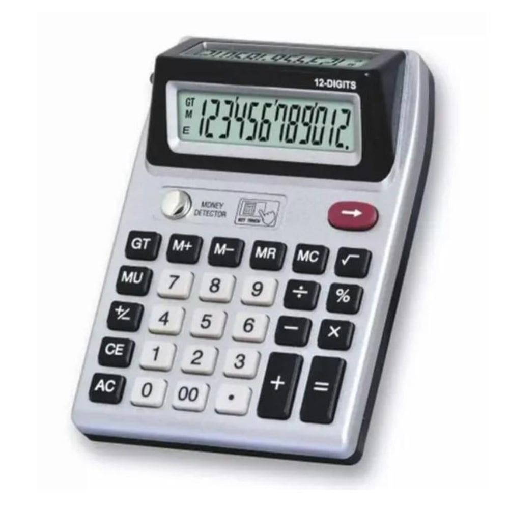 Calculadora 12 Díg Com Detector De Notas Falsas 2 Visores