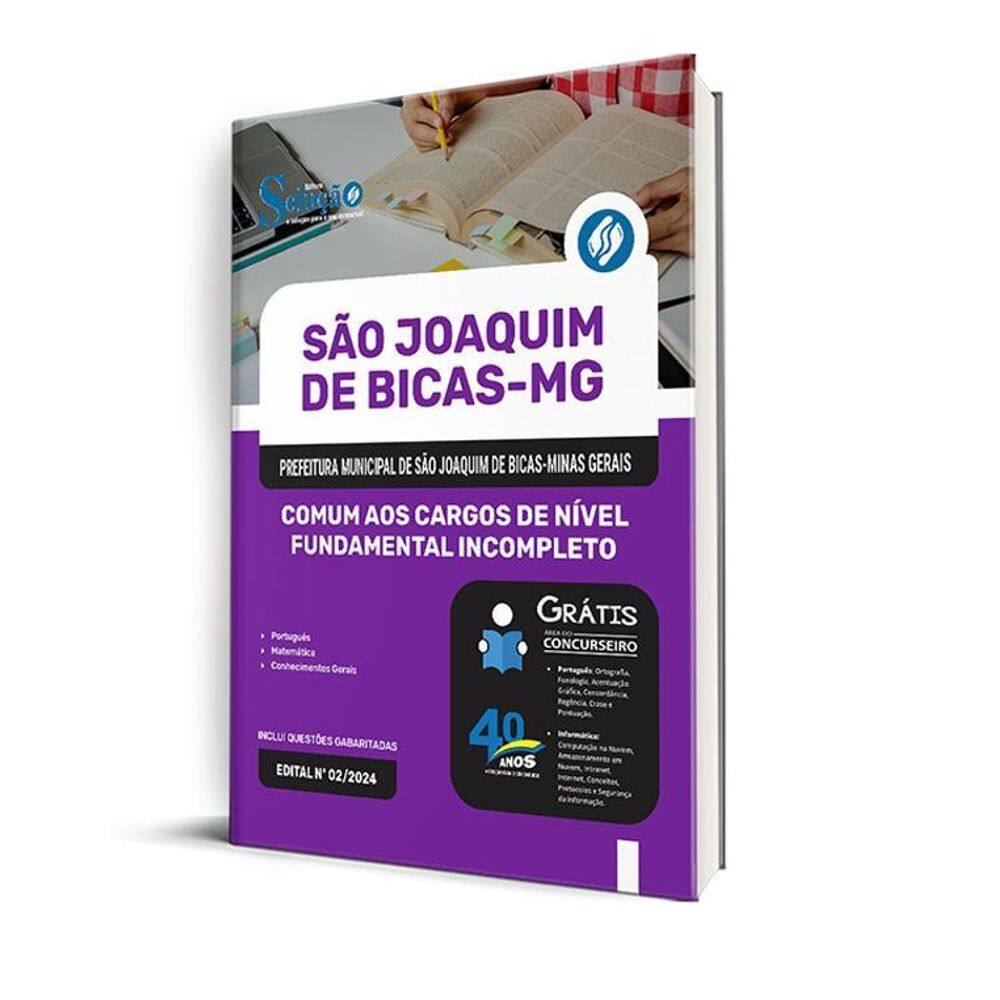 Apostila Prefeitura São Joaquim Bicas Mg 2025 Comum Aos
