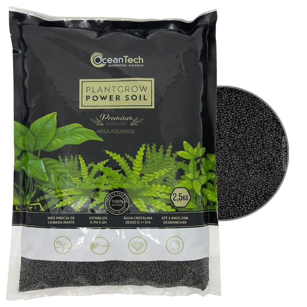 Substrato Cascalho Fértil Aquário Plantado Oceantech 2,5Kg