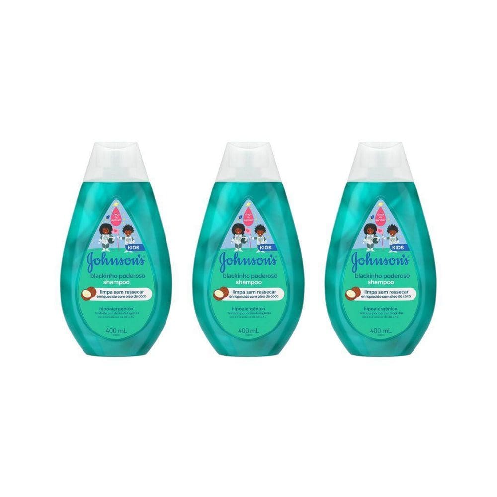 Kit Johnson 3 Shampoo 400Ml Blackinho Poderoso