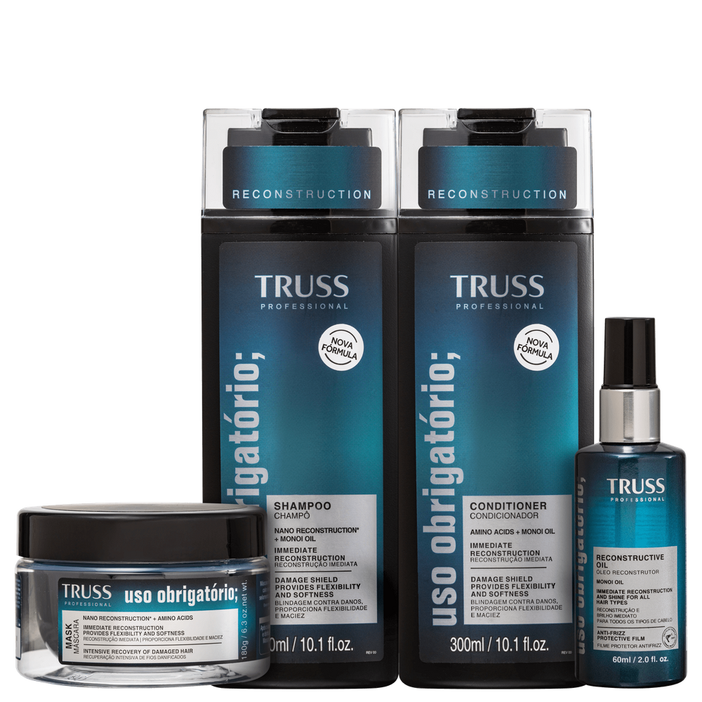 Kit TRUSS Uso Obrigatório Força e Brilho (4 Produtos)