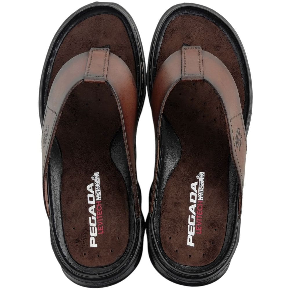 Chinelo de Dedo Masculino Casual Dia a Dia em Couro Levitech Pegada 134103
