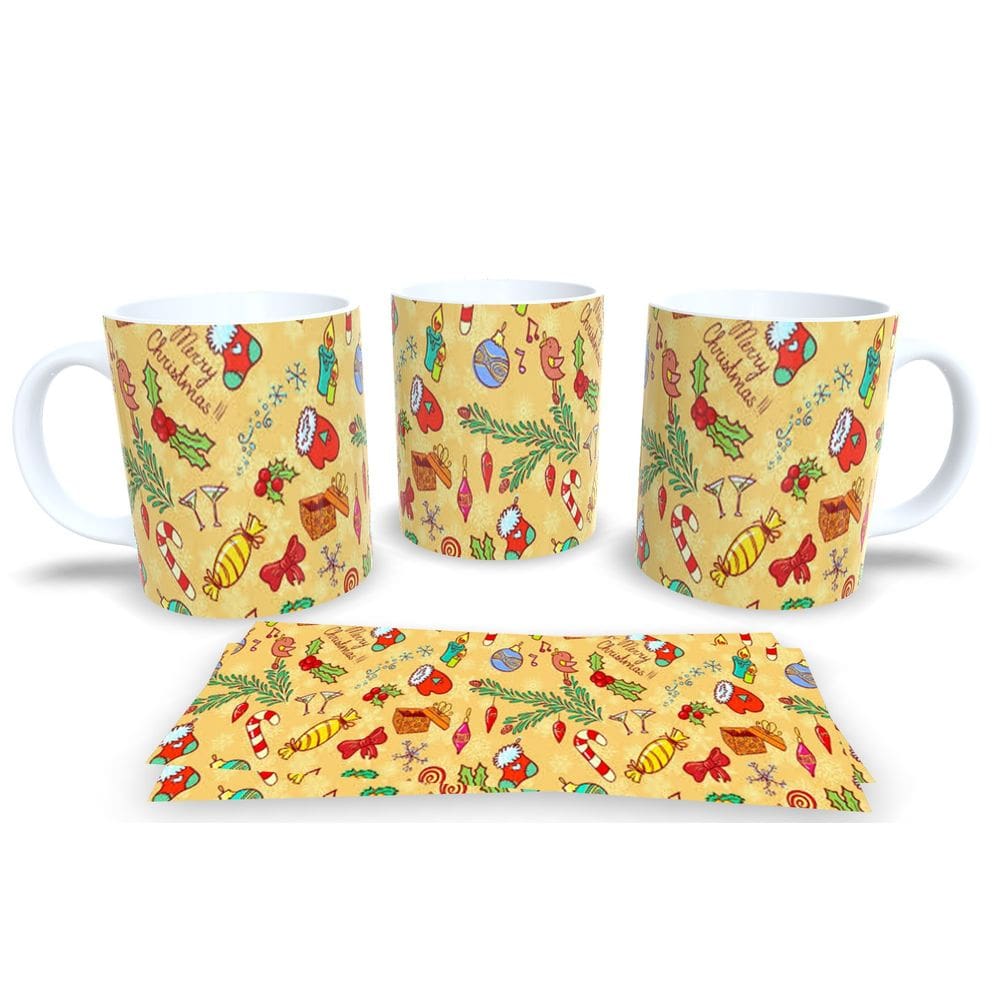 Caneca de Porcelana Branca Personalizada Coleção Natal 3