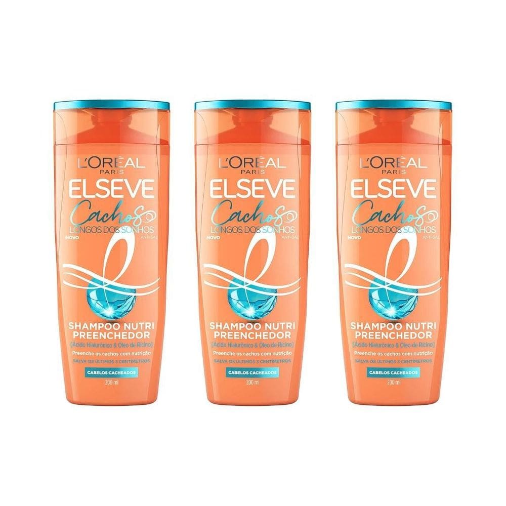 Shampoo Elseve 200Ml Cachos Dos Sonhos - Kit Com 3Un