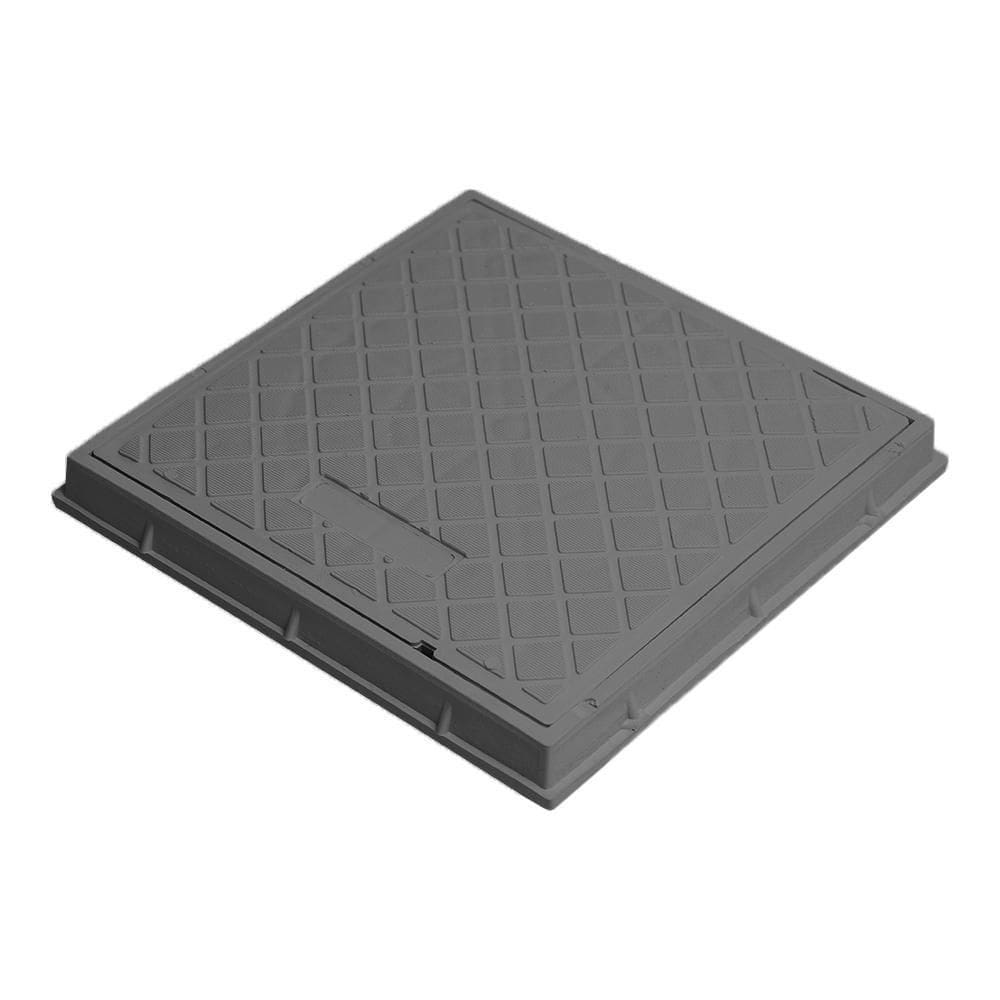 Tampa Pvc Cinza Esgoto Caixa De Gordura Elétrica 30X30Cm
