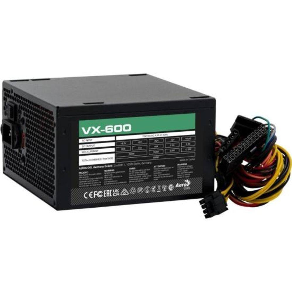 Fonte Gamer ATX Aerocool VX-600 600W sem Cabo