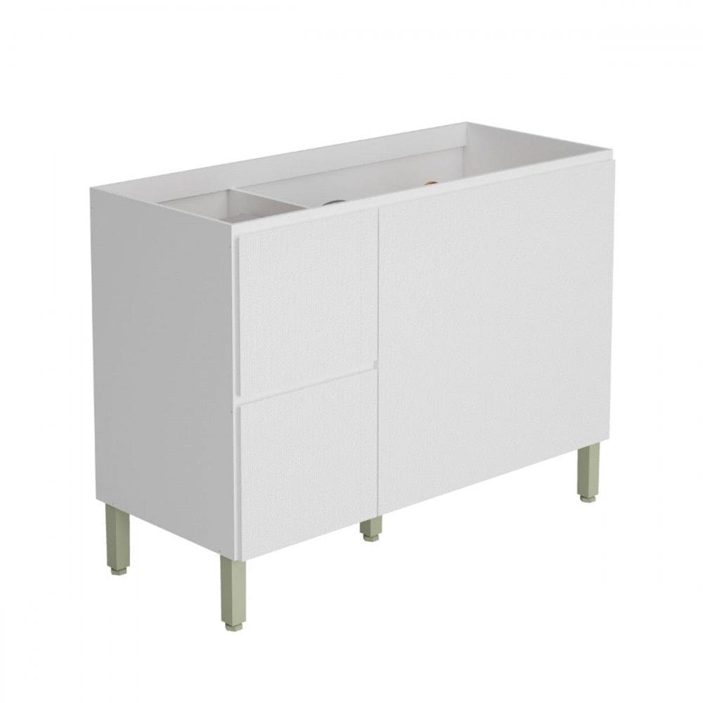 Balcão de Cozinha para Pia 120 Cm Art 3 Portas 2 Gavetas Branco/ártico - Kits Paraná