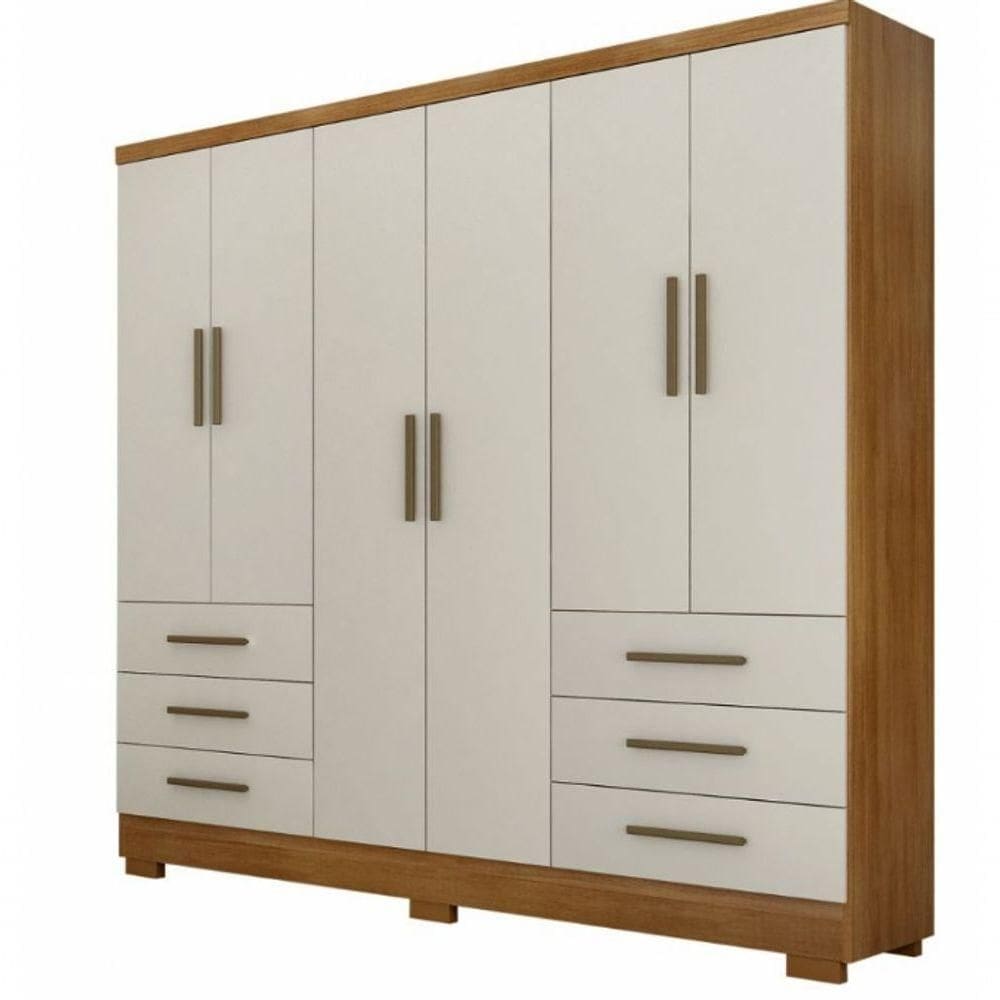 Guarda Roupa Encant 6 Portas Cumaru Fendi Novo Horizonte