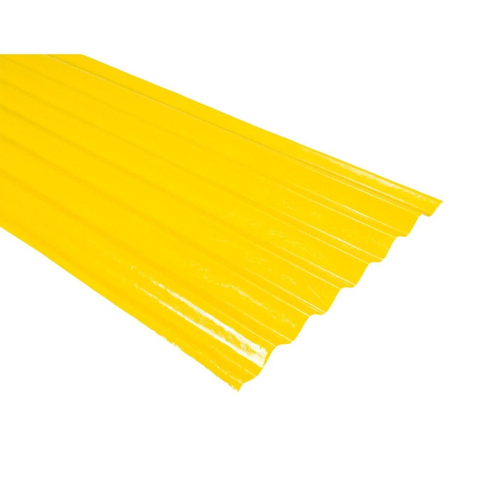 Telha Translúcida 2,44 Cm X 0,50 Ob - caixa com 10 Peças - Amarelo
