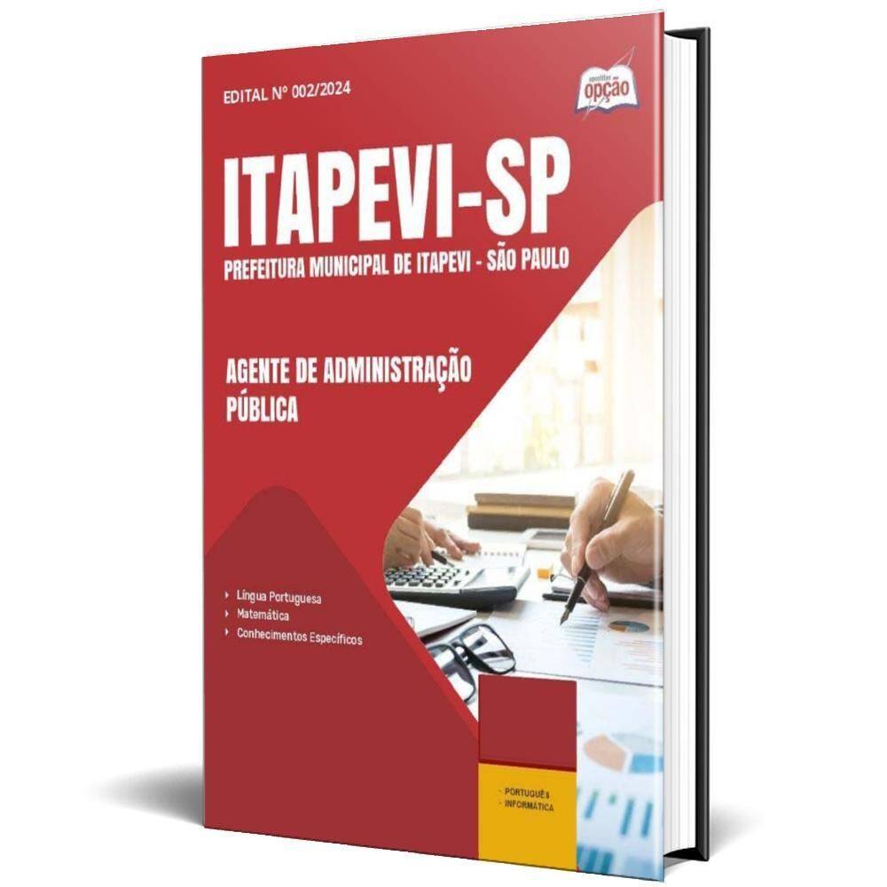Apostila Prefeitura Itapevi Sp 2025 Agente Administração
