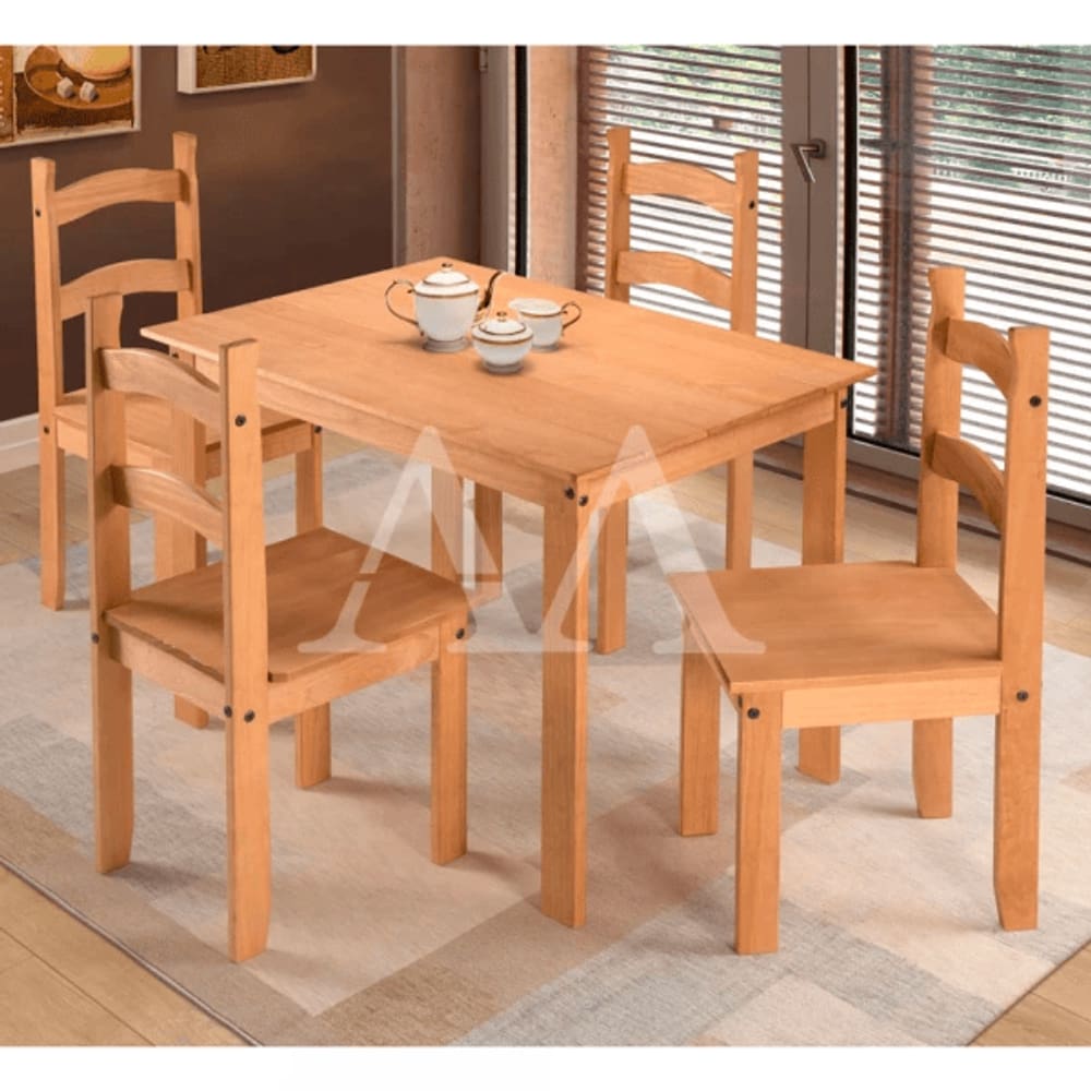 Mesa Com 4 Cadeiras Madeira