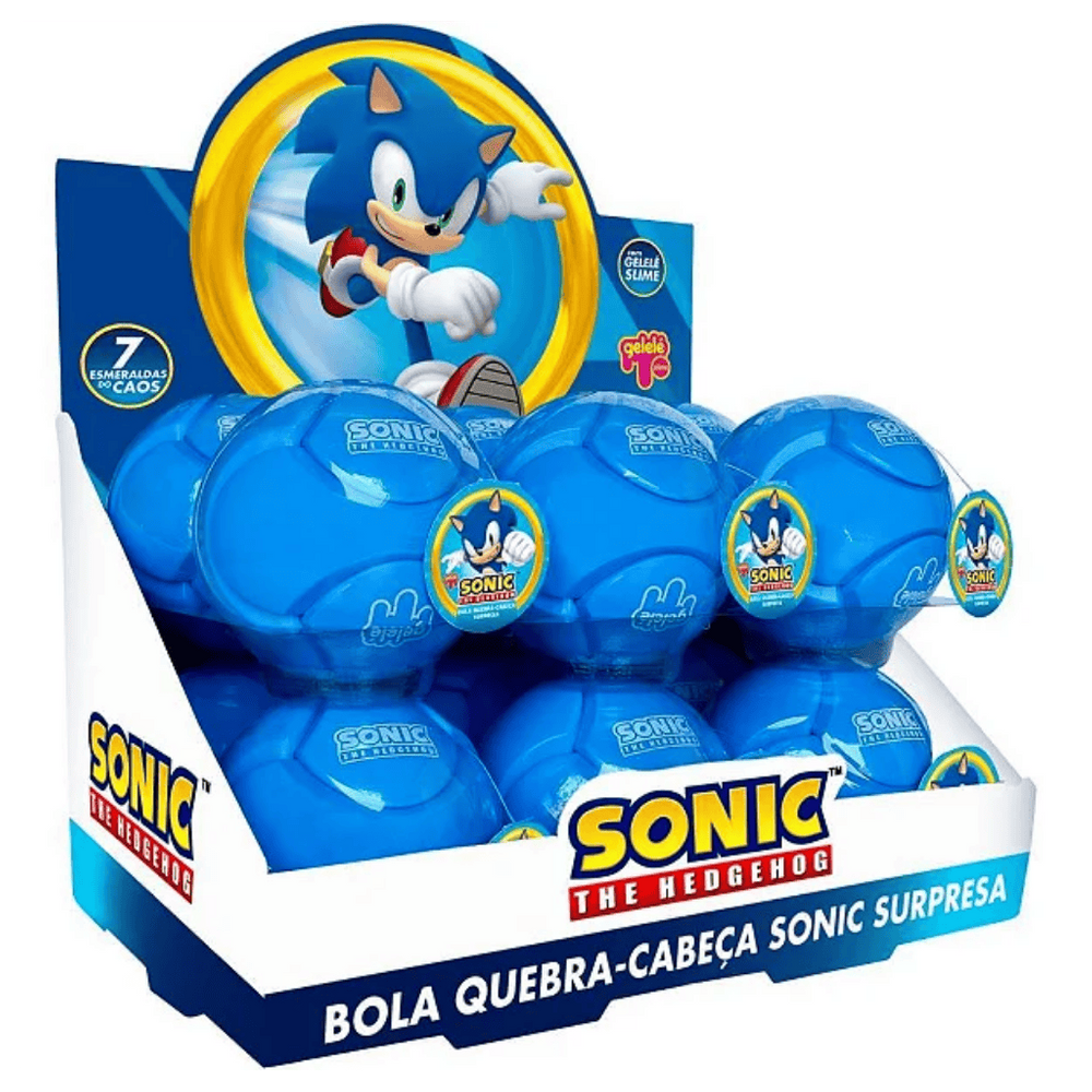Brinquedo Doce Brinquedo Gelelé Slime Quebra-Cabeça Sonic Surpresa Bola 70g und
