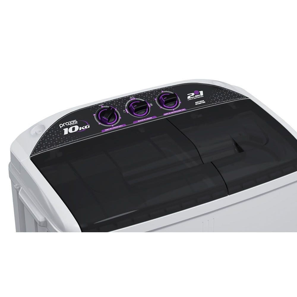 Tanquinho Semiautomático Twin Tub 2 em 1 4,6Kg Praxis
