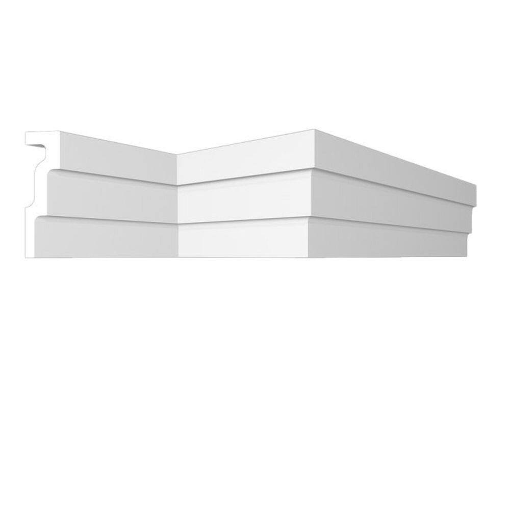 Kit com 15 Barras Roda Teto Up233 Perfil de Poliestireno Homestar 30m Branco