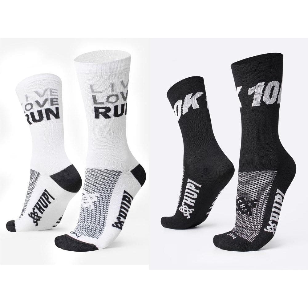 Kit 02 Pares Meia Corrida HUPI 10K e Live Love Run