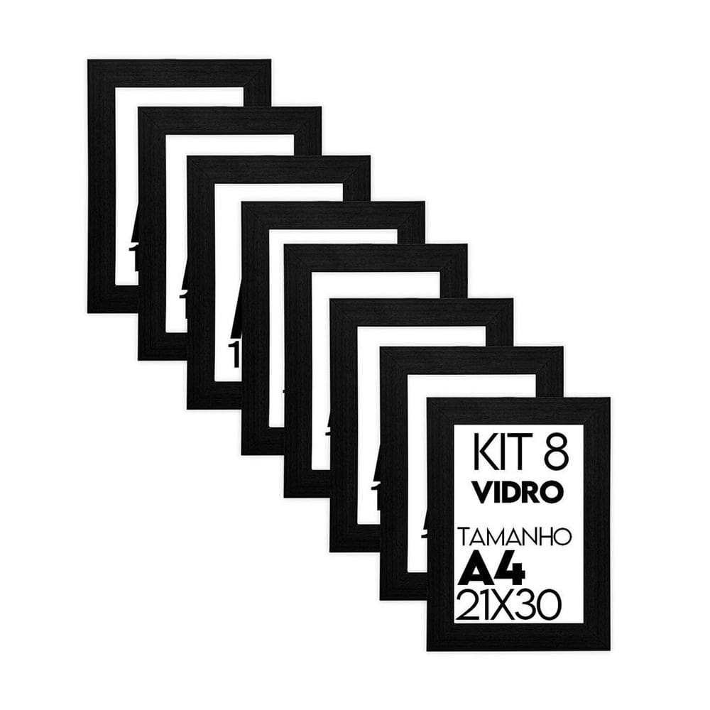 Porta Retrato de Vidro 21x30cm Kit com 8 Unidades Lembrancinha de Festa - caixa com 100 Unidade