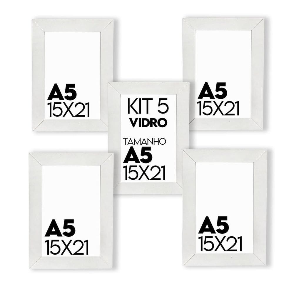Porta Retrato de Vidro 15x21cm Kit com 5 Unidades Lembrancinha de Festa - caixa com 100 Unidade